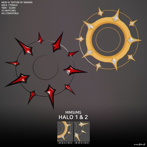 MMSIMS Halo 1 & 2 | MMSIMS on Patreon Halo Design Concept Art, Halo Reference Angel, Halo Sims 4 Cc, Halos Drawing Reference, Halo Drawings Angel, Angel Halos Drawing, Halo Design Angel, Angel Halo Drawing, Angel Halo Art