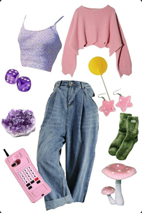 Casual Academia Outfit, 80's Outfit, 80s Clothes, Casual Academia, Bright Outfit, Closet Basics, Creepypasta Oc, Academia Outfits, Fashion Inspiration Board