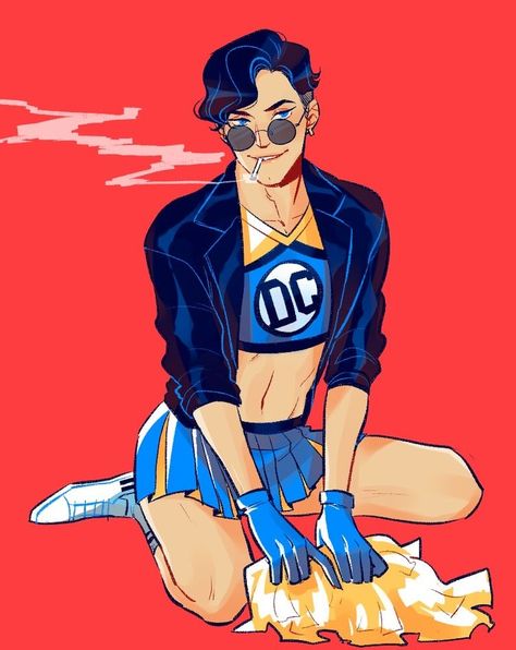 Cheerleader Uniforms, Dc Comics Funny, Conner Kent, Nerd Memes, Batfamily Funny, Tim Drake, Batman Family, How To Love, Love Photo