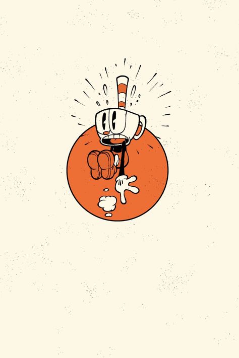 Retro Illustration Wallpaper Iphone, Cuphead Wallpaper Iphone, Cuphead Tattoo Ideas, Cuphead Wallpaper, Cuphead Art, Spiderman Art Sketch, Iphone Dynamic Wallpaper, Retro Artwork, Dope Cartoon Art