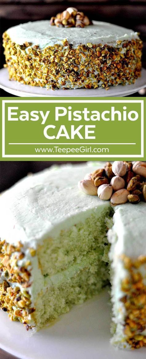 This easy pistachio cake is moist, easy, & delicious! It's the perfect spring dessert and is a tribute to my Aunt Lou! Get the recipe at www.TeepeeGirl.com. Easy Pistachio Cake, Pistachio Cake Recipe, Weight Watcher Desserts, To My Aunt, Spring Dessert, Pistachio Pudding, Pistachio Cake, Low Carb Dessert, Spring Desserts