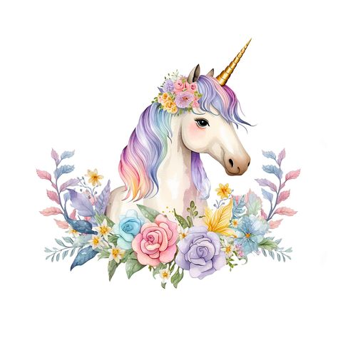 Unicorn Patch, Unicorn Invitation, Unicorns Png, Unicorns Clipart, Unicorn Illustration, Beautiful Unicorn, Invitation Party, Watercolor Bookmarks, Nordic Poster