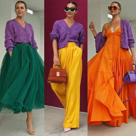 Manhattan Fashion Styles su Instagram: "Pick just one outfit 😍 @blaireadiebee" Temu Outfits, Colour Combinations Fashion, Color Blocking Outfits, Color Combinations For Clothes, 60 Fashion, Aesthetic Colors, Colourful Outfits, Look Cool, Colorful Fashion