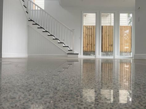 Polished Concrete Floors Australia | Concrete Polishing Polished Concrete Floor, Concrete Polishing, Design Building, Brisbane Queensland, Reno Ideas, Polished Concrete, High Gloss Finish, Concrete Floors, Queensland