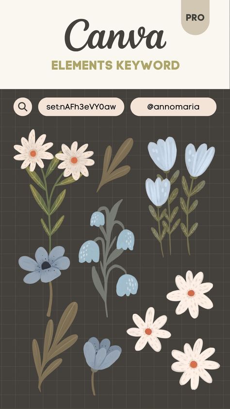 Canva Elements Keyword - Aesthetic Cottagecore Flowers Stickers freeplannertemplates #plannerorganization #bloggingplanner📈. Canva Elements Keyword Aesthetic, Canva Learning, Canva Inspiration, Canva Idea, Digital Planner Ideas, Cottagecore Flowers, Canva Codes, Document Design, Canva Hacks