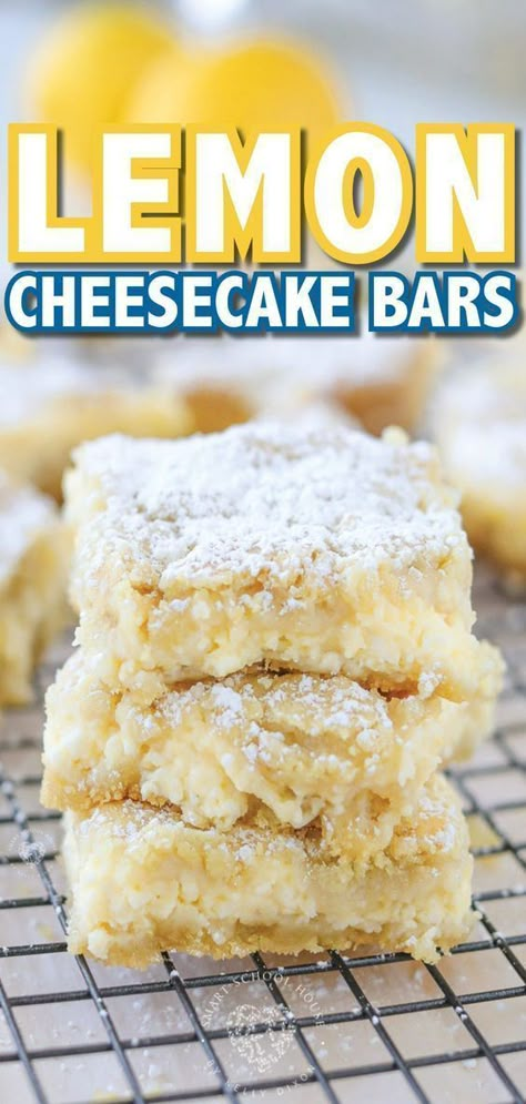 Easy Lemon Cheesecake Bars recipe from Smart School House with a sugar cookie crust! These bars are the best combination of creamy, sweet, and tart. This recipe is SO EASY to make! Be sure to grab the recipe so you won't miss these decadent lemon bars. Lemon Cream Filling, Easy Lemon Cheesecake, Lemon Cheesecake Bars, Sugar Cookie Crust, Smart School House, Lemon Sugar Cookies, Lemon Squares, Cheesecake Bar Recipes, Smart School