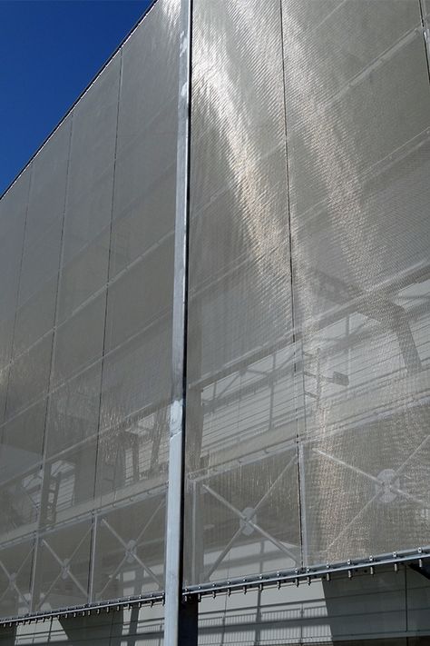 Mesh Architecture, Wire Mesh Screen, Mesh Banner, Shading Device, Aesthetic Sun, Facade Material, Facade Cladding, High Aesthetic, Building Elevation