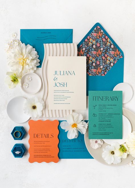 Mori & Co. | Wedding, Mitzvah, Event Invitations & Branding —Semi-Custom (new) Unusual Wedding Invitations, Quirky Wedding Invitations, Modern Invitation Design, Colorful Wedding Invitations, Unusual Wedding, Event Invitations, Bar Mitzvah Invitations, Wedding Itinerary, Quirky Wedding