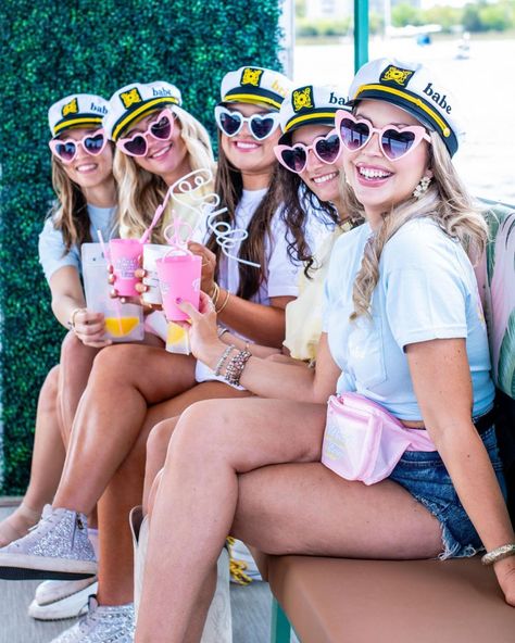 To say we are obsessed with our Charleston Pink Hen Tour photoshoot outfits is an understatement 🤌⁠ ⁠ Here’s how to copy the look for your bach party:⁠ ⁠ 🤍 Best Weekend Ever Pocket Tees⁠ 🤍 Bride & Babe Sailor Hats⁠ 🤍 Retro Heart Sunnies ⁠ 🤍 Best Weekend Ever Fanny Packs⁠ 🤍 Best Weekend Ever Cups + Drink Pouches⁠ ⁠ 👉 Tap to shop or visit the link in our bio for more cute & classy bachelorette party gear the bride will love 💕⁠ ⁠ 📸: @jennifermaryphotography #stagandhen #shopstagandhen #bachelo... Sailor Hats, Classy Bachelorette, Classy Bachelorette Party, Drink Pouches, Pocket Tees, Retro Heart, Brides Babes, Sailor Hat, Bach Party