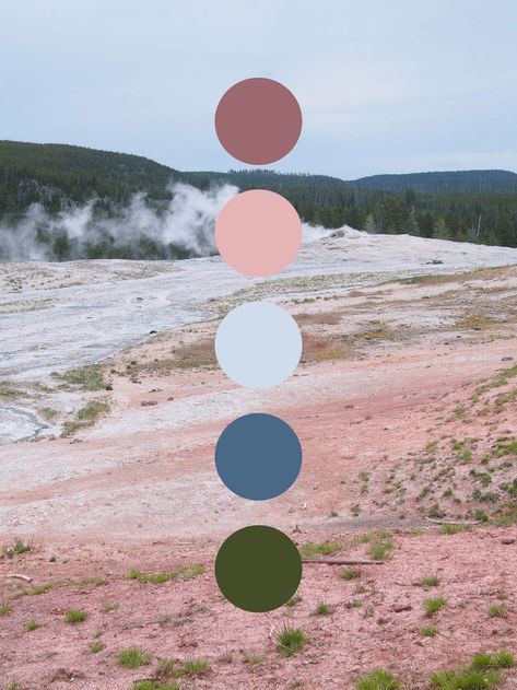 Yellowstone Color Palette, Colorado Color Palette, Blue Green Pink Color Palette, Welcoming Color Palette, Landscape Color Palette, Blue And Pink Color Palette, Color Palette For Home, Analogous Color Scheme, Instagram Storie