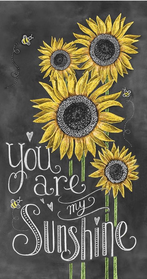 You Are My Sunshine Panel Cotton Fabric, Flower Market 11828 Lily & Val Michael Miller, Fall Autumn Thanksgiving Chalkboard Sunflower 24 - Etsy You Are My Sunshine Painting Canvases, Fall Chalkboard Art, Thanksgiving Chalkboard, Chalkboard Flowers, Fall Chalkboard, Lily And Val, Chalkboard Ideas, Classic Vibe, Painting Canvases