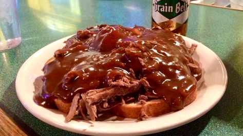 Minnesota comfort-food classic, hot beef commercial, is the 'most delicious thing you can eat' Beef Commercial Recipe, Hot Beef Commercial Recipe, Beef Commercial, Hot Beef Sandwiches, Hot Beef, Mashed Potatoes And Gravy, Potatoes And Gravy, Ground Beef Pasta, Hearty Comfort Food