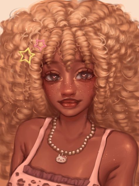 Curly Hair Cartoon, Black Pfps, Characters Drawing, Photos For Profile Picture, Black Cartoon Characters, Black Anime, Black Characters, Pretty Drawings, Black Love Art