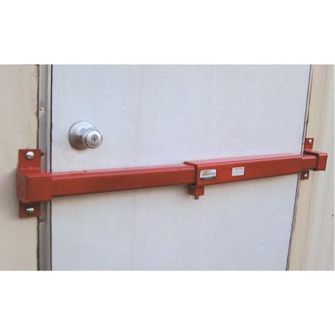 EQUIPMENT LOCK COMPANY Door Bar Lock | Gemplers Porte In Ferro, Door Bar, Door Security, Home Security Tips, Lock Door, Personal Security, Security Tips, Security Locks, Home Safety