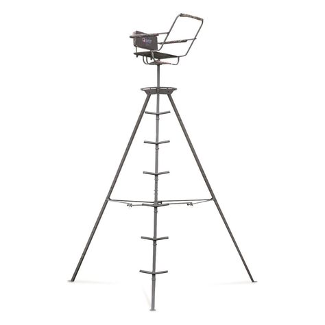 Guide Gear 12' Tripod Deer Stand - 663253, Tower & Tripod Stands at Sportsman's Guide Tripod Deer Stand, Hunting Painting, Hunting Stands, Deer Stands, Hunting Guide, Quail Hunting, Deer Camp, Coyote Hunting, Deer Hunting Blinds