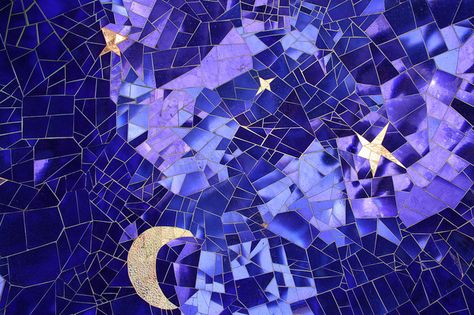 Night Sky Mosaic  by Niki de Saint Phalle  @ Queen Califia's Magical Circle Mosaic Materials, Magical Circle, Mosaic Sculpture, Escondido California, Kit Carson, Starry Night Art, Mosaic Vase, Mosaic Art Projects, Mosaic Tile Art