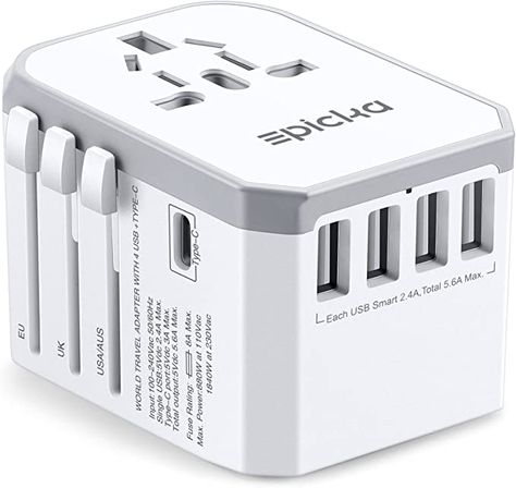 Universal Travel Adapter, Universal Adapter, Usb Wall Charger, Travel Adapter, Adapter Plug, Travel Toiletries, Wall Charger, Power Adapter, Travel Essentials