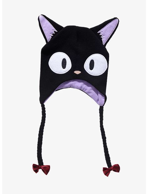 Studio Ghibli Kiki's Delivery Service Jiji Tassel Beanie Studio Ghibli Kiki's Delivery Service, Ghibli Kiki's Delivery Service, Aesthetic Ropa, Velvet Bows, Kiki Delivery, Purple Details, Kiki's Delivery Service, Her Universe, Emo Outfits