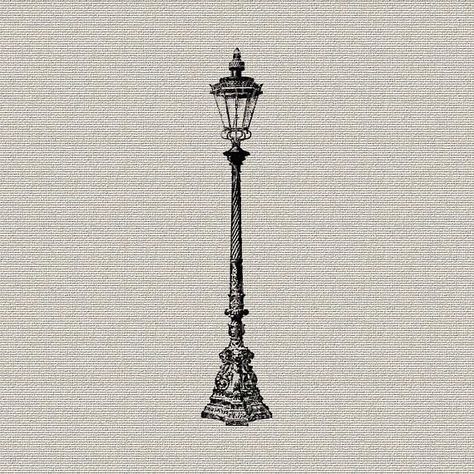 Cs Lewis Tattoo Ideas, American Traditional Lamp Tattoo, Light Pole Tattoo, Narnia Lamp Post Tattoo, Victorian Lantern Tattoo, Light Post Tattoo, Bday Sketches, Street Lamp Tattoo, Street Light Tattoo