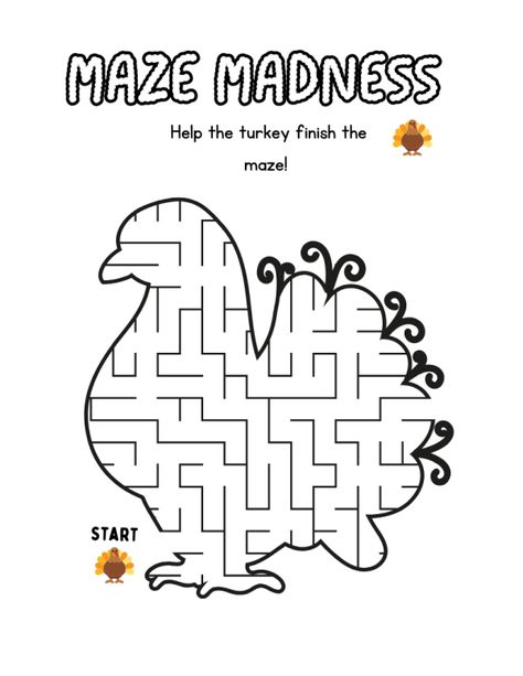 Thanksgiving Mazes Free Printable, Turkey Maze, Turkey Handprint Poem, Writing For Kindergarten, Thanksgiving Writing Activity, Thanksgiving Readings, Thanksgiving History, Kindergarten Writing Prompts, Writing Printables