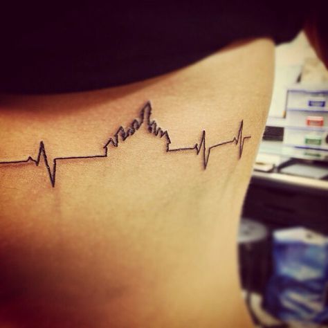 The heartbeat of a true Disney fan. My 4th tattoo Disney Heartbeat Tattoo, Tattoo Heartbeat, Heartbeat Tattoo, Disney Tattoo, Disney Ideas, My Tattoo, Disney Tattoos, Disney Fan, Tattoos And Piercings