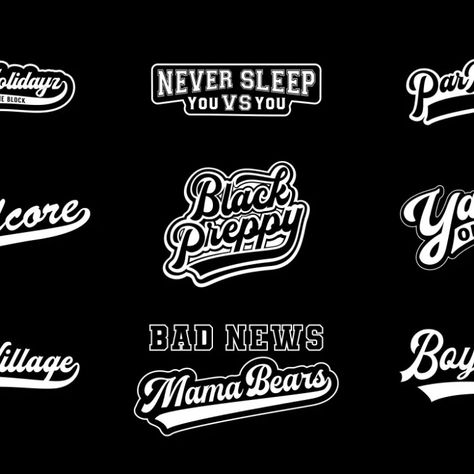 I will design  baseball, varsity, or emblem logo  for you Varsity Logo Design, Varsity Typography, Baseball Logo Design, Varsity Font, Leave Your Mark, Sports Team Logos, Brand Campaign, Signature Fonts, School Logo