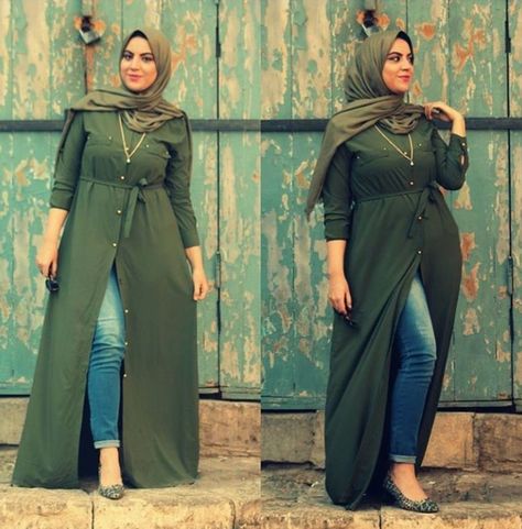 Hijab style <3 Pinterest @adarkurdish Modest Swimming Suits, Open Abayas, Plus Size Hijab, Dresses Hanging, Summer Kaftan, Dress Georgette, Kaftan Dresses, Hijab Fashionista, Plus Size Fall Outfit