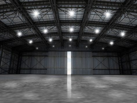 Black Warehouse, Open Photography, Warehouse Background, Dance Studio Design, Warehouse Lighting, Dance Studio Decor, Warehouse Interior, Gym Design Interior, Industrial Sheds