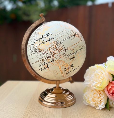 Travel theme wedding centerpieces