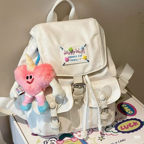 Ransel Mini, Tas Aesthetic, Kawaii Picture, Kotak Bento, Cute Desk Organization, Korean Bags, Cute School Bags, Cute Mini Backpacks, Stylish School Bags