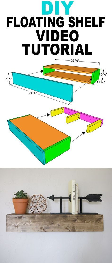 Diy Floating Shelf, Floating Shelves Bedroom, Diy Regal, Floating Shelves Bathroom, Regal Design, Apartment Diy, Floating Shelves Diy, Wood Floating Shelves, Estantes Flotantes