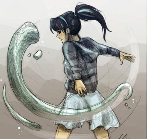 A daughter of Poseidon. Gabriela Jackson when first trying out her powers of water. She was eleven! Well, I was eleven hehe! Linh Song, Mother Died, Daughter Of Poseidon, Character Styles, Greek Heroes, Percy And Annabeth, Peter Johnson, Percy Jackson Fan Art, Magnus Chase