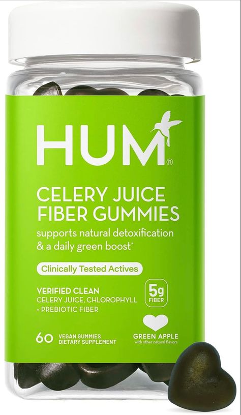 REVOLUTIONARY DETOX SUPPORT - The world’s first celery juice fiber gummy enhances your body's natural detoxification process, supporting cellular cleansing through the power of chlorophyll.* PROMOTES GUT HEALTH - Formulated with FOS prebiotic fiber, our gummies improve regularity and nurture the gut, supporting optimal digestive health.* ENRICHED WITH CHLOROPHYLL - These gummies contain chlorophyll, known for supporting detoxification at the cellular level, offering a natural way to cleanse your Chlorophyll Rich Foods, Chlorophyll Smoothie, Benefits Of Drinking Chlorophyll, Liquid Chlorophyll Tiktok, Fiber Gummies, Chlorophyll Supplement, Vegan Gummies, Hum Nutrition, Celery Juice