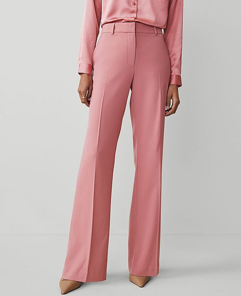 The versatile, streamlined look is back - our high waist trouser pant is ultra flattering. Belt loops Front zip with double hook-and-bar closure. Front off-seam pockets. Back besom pockets.,Leg Shape:Leg Shape: Trouser – a pant with a bit of flare that lengthens legs,Rise:High rise: sits 1/2" to 1" below natural waist,Imported:Imported,Fit:Fit: Tailored & fitted,Length:Full length: 30" inseam with 21" leg opening,Fabrication:73% Polyester, 24% Rayon, 3% Spandex,Garment Care:Machine Washable The Petite High Rise Trouser Pant in Textured Drape - Curvy Fit by Ann Taylor Size petite - 00 Pink Sea Shell Women's Curvy, Trouser, Suit, Pants, Pants, 73%, Polyester, 24%, Rayon, 3%, Spandex, Machine, Washable Fun Business Outfits, Summer Work Pants, Petite Suits, Tara Dress, Trouser Suit, Pink Sea, Stylish Work Outfits, Petite Pants, Line Shopping