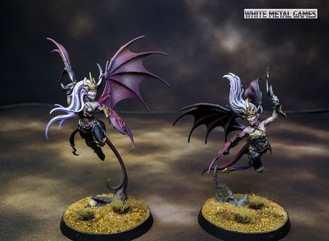 Daughters of Khaine | Gold Level | White Metal Games | Flickr Daughters Of Khaine Painting, Warhammer Slaanesh, Daughters Of Khaine, Dark Elves, Warhammer Paint, Warhammer Models, Dark Elf, Fantasy Miniatures, Paint Schemes