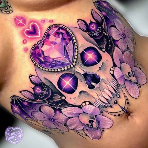 Laura Anunnaki 2 Laura Anunnaki, Gem Tattoo, Bright Tattoos, Jewel Tattoo, Crystal Tattoo, Cartoon Tattoo, Kawaii Tattoo, Dope Tattoos For Women, Cartoon Tattoos