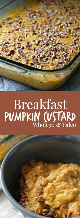 Breakfast Pumpkin Custard, Breakfast Casserole Crockpot, Paleo Camping, Custard Baked, Casserole Crockpot, Paleo Recipies, Pumpkin Custard, Whole 30 Breakfast, Aip Paleo