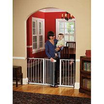 Walmart: Regalo - Extra Wide Widespan Gate with 3 Extensions Stairway Gate, Best Baby Gates, Extra Wide Baby Gate, Wide Baby Gate, Top Of Stairs, Baby Safety Gate, Baby Gate, Baby Gates, Pet Door