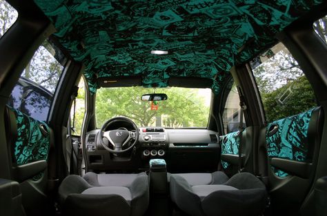 <3 this custom headliner Custom Car Headliner, Car Headliner Ideas, Headliner Ideas, Car Headliner Repair, Custom Headliner, Mustang Mods, Delica Van, Custom Keyboards, Ford Bronco Raptor