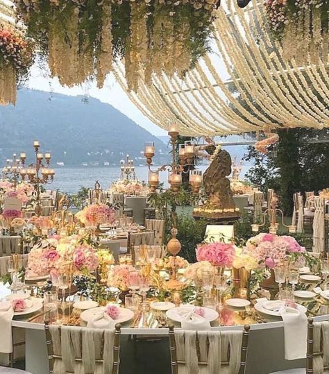 Wedding Venues Italy, Flowers And Candles, Lebanese Wedding, Frugal Wedding, Wedding Mandap, Lake Como Wedding, Lake Como Italy, Big Fat Indian Wedding, Venue Decor