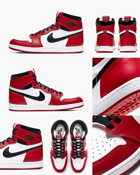 Nike Red Sneakers, Air Jordan 1 Chicago, Red Nike Shoes, Custom Sneakers Diy, Nike Air Jordan Shoes, Red Jordans, Dapper Dudes, Jordan Retro 1, Retro 1