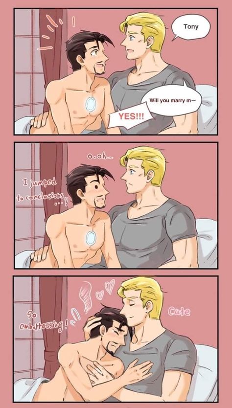 Tony X Steve, Stony Fanart, Avengers Ships, Gay Fanart, Tony Stark Steve Rogers, Tony Stark Fanart, Tony Stark Comic, Wedding Couple Cartoon, Stony Avengers