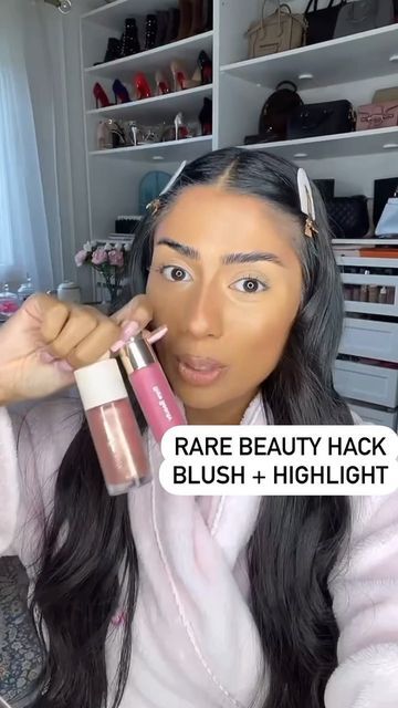 Liquid Blush Tutorial, Positive Light Liquid Luminizer, Blush Tutorial, Liquid Luminizer, Rare Beauty Blush, Soft Pinch Liquid Blush, Blusher Makeup, Liquid Blush, Luminizer