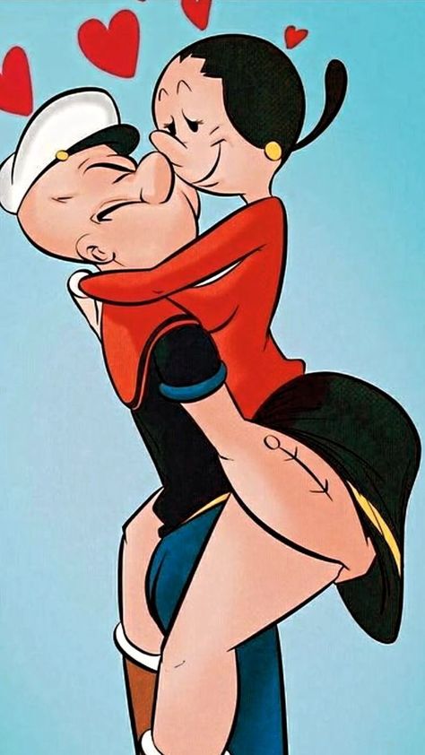 1st Love, Popeye Cartoon, Popeye And Olive, Arte Pin Up, Old Cartoon Characters, Popeye The Sailor Man, Cartoon Character Tattoos, Swag Cartoon, Trending Pins