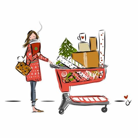 Go forth and conquer. 🛒 🎁 🌲 ☕️ #christmasshopping (Not an ad, but my Christmas shopping brought to you by @target & @starbucks) Ballet Art, Happy Winter, Bon Weekend, Holiday Wallpaper, Woman Illustration, Cozy Reading Nook, Christmas Memory, Hallmark Christmas, Christmas Charms