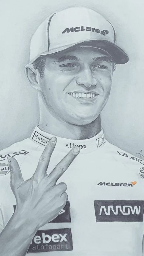 Lando Norris Sketch, Lando Norris Drawing, F1 Drawing, Landon Norris, F1 Artwork, Transport Art, F1 Art, F1 Cars, Temp Tattoo