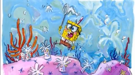 Spongebob Official Art, Spongebob Concept Art, Spongebob Art, Atmospheric Art, Spongebob House, Spongebob Funny Pictures, Spongebob Drawings, Stephen Hillenburg, Best Cartoons Ever