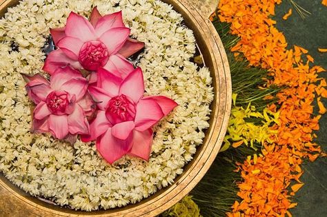 Lotus Urli Decor, Telugu Wedding, Wedding Mandap, South Indian Weddings, Wedding Elements, Venue Decor, South Asian Wedding, South Indian Wedding, Indian Decor