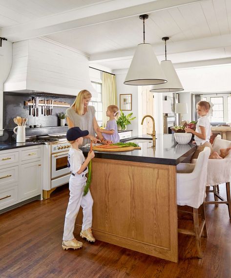 Ashley Gilbreath Montgomery, AL Home Kitchen Ashley Gilbreath Interiors, White Cottage Kitchen, Ashley Gilbreath, Susan Boyle, Soapstone Counters, 1940s Home, Lake House Kitchen, Childhood Home, Upper Cabinets