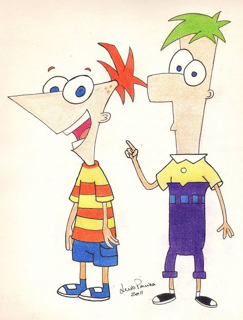 Phineas & Ferb Phineas And Ferb Sketch, Phineas And Ferb Drawings Easy, Phineas And Ferb Drawings, Phineas E Ferb, Phineas Y Ferb, Naruto And Sasuke Wallpaper, Abstract Art Painting Diy, Phineas And Ferb, Cute Easy Drawings